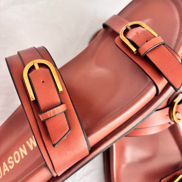 JASON WU Rhonda Brown Vegan Leather Luxe Slide-On Sandal--NEW--7.5 - Picture 7 of 14